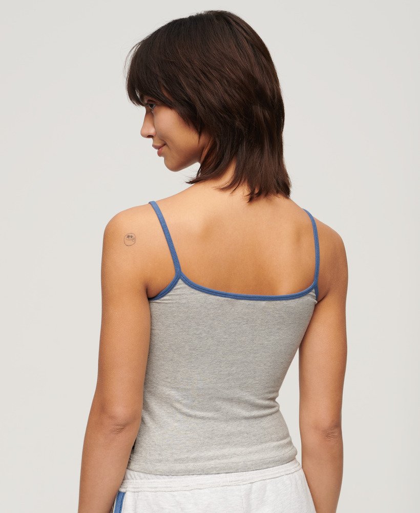 bluzka athletic essentials branded cami w kolorze szary melanŻ