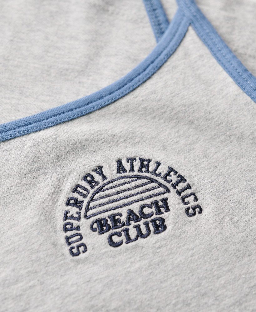 bluzka athletic essentials branded cami w kolorze szary melanŻ