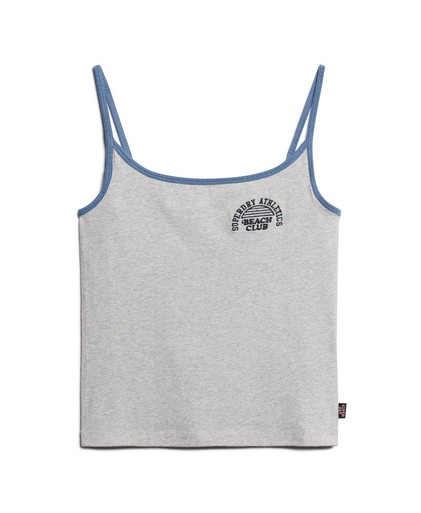 bluzka athletic essentials branded cami w kolorze szary melanŻ