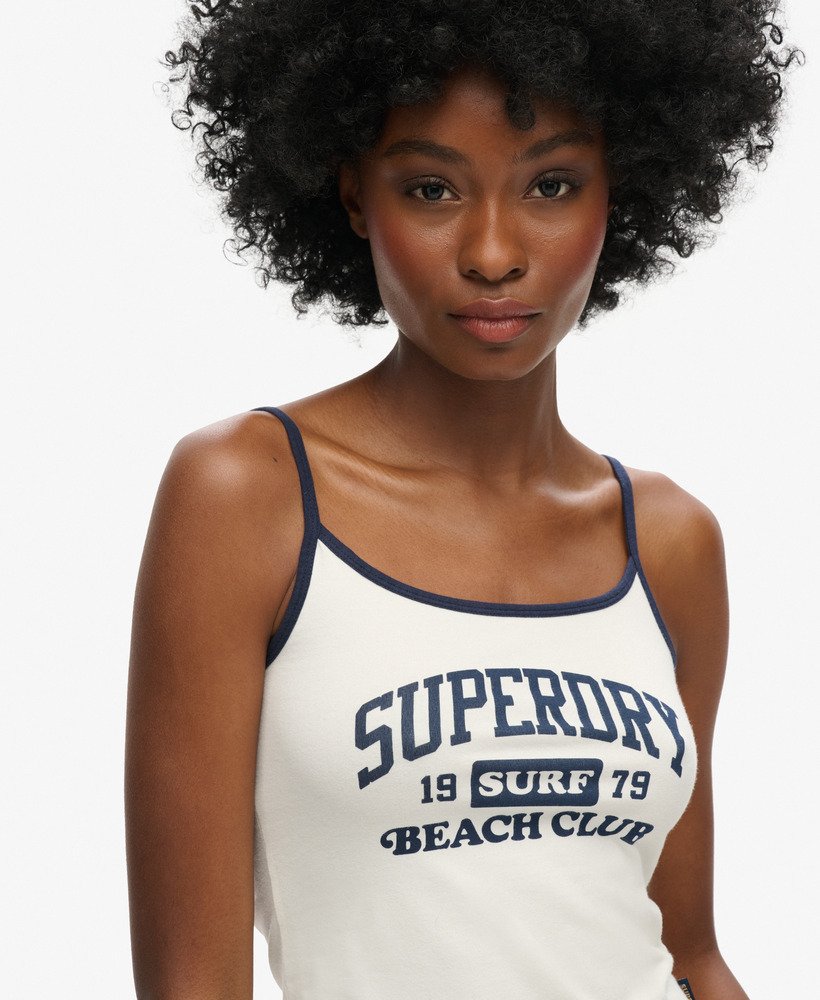bluzka athletic essentials branded cami w kolorze off white