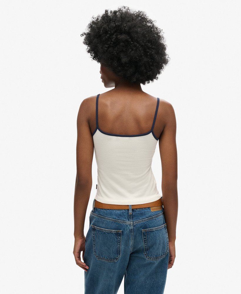 bluzka athletic essentials branded cami w kolorze off white