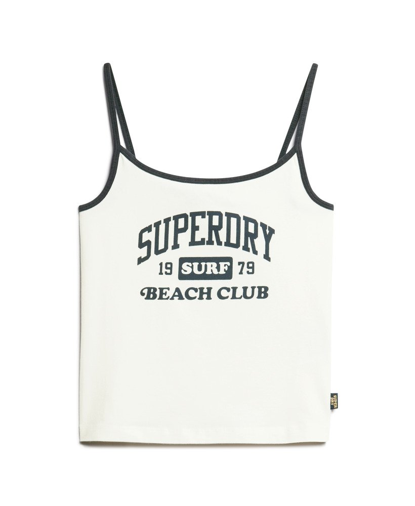 bluzka athletic essentials branded cami w kolorze off white