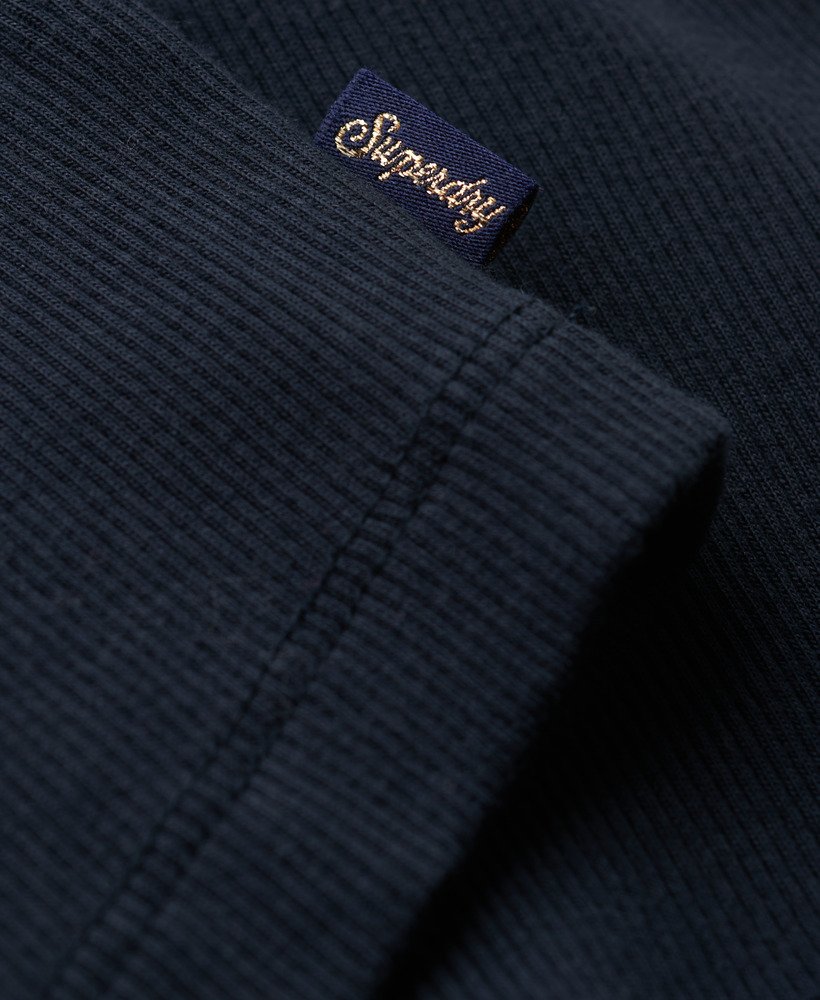 koszulka bez rękawów athletic essentials z guzikami w kolorze eclipse navy