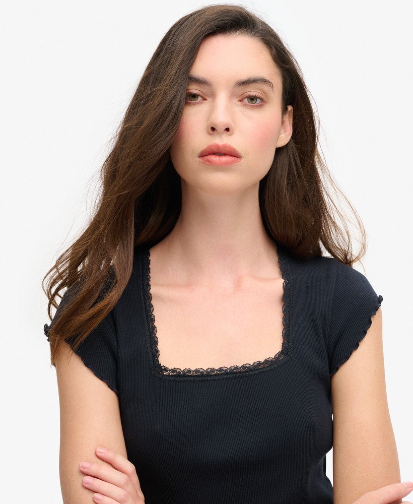 bluzka athletic essentials square neck w kolorze eclipse navy