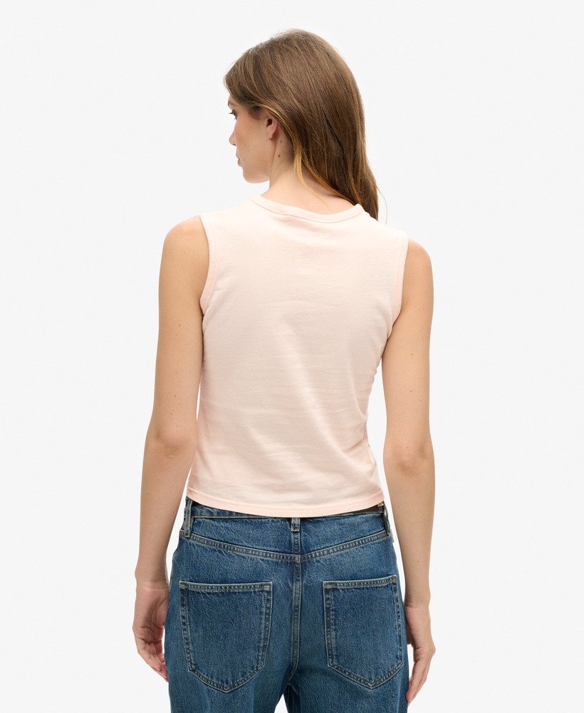 top bez rękawów superdry x komodo vintage w kolorze różowej gliny