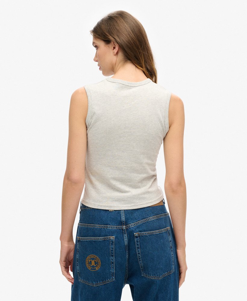 top bez rękawów superdry x komodo tiger slim vest w kolorze glacier grey marl