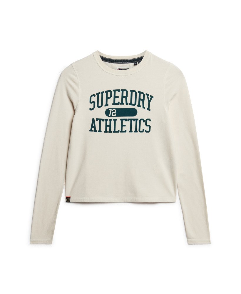 athletic essentials ringer slim long sleeved top w kolorze turtledove cream