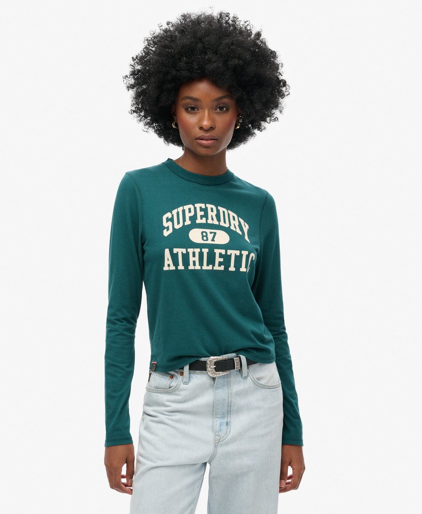 athletic essentials ringer slim long sleeved top w kolorze ciemnej sosny