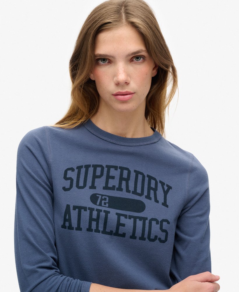 athletic essentials ringer slim long sleeved top w kolorze mariner navy