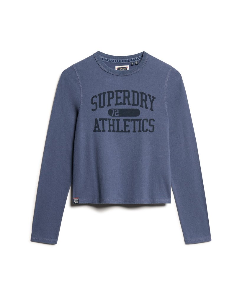 athletic essentials ringer slim long sleeved top w kolorze mariner navy
