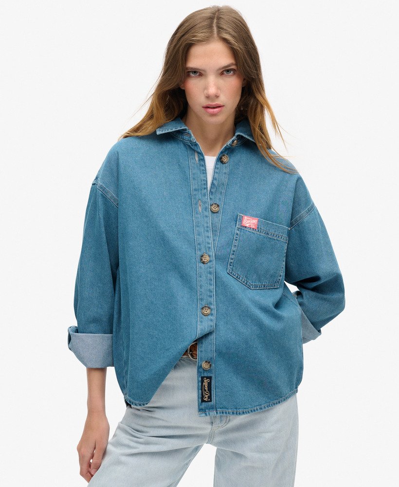 koszula wierzchnia z dżinsu w kolorze vintage blue wash