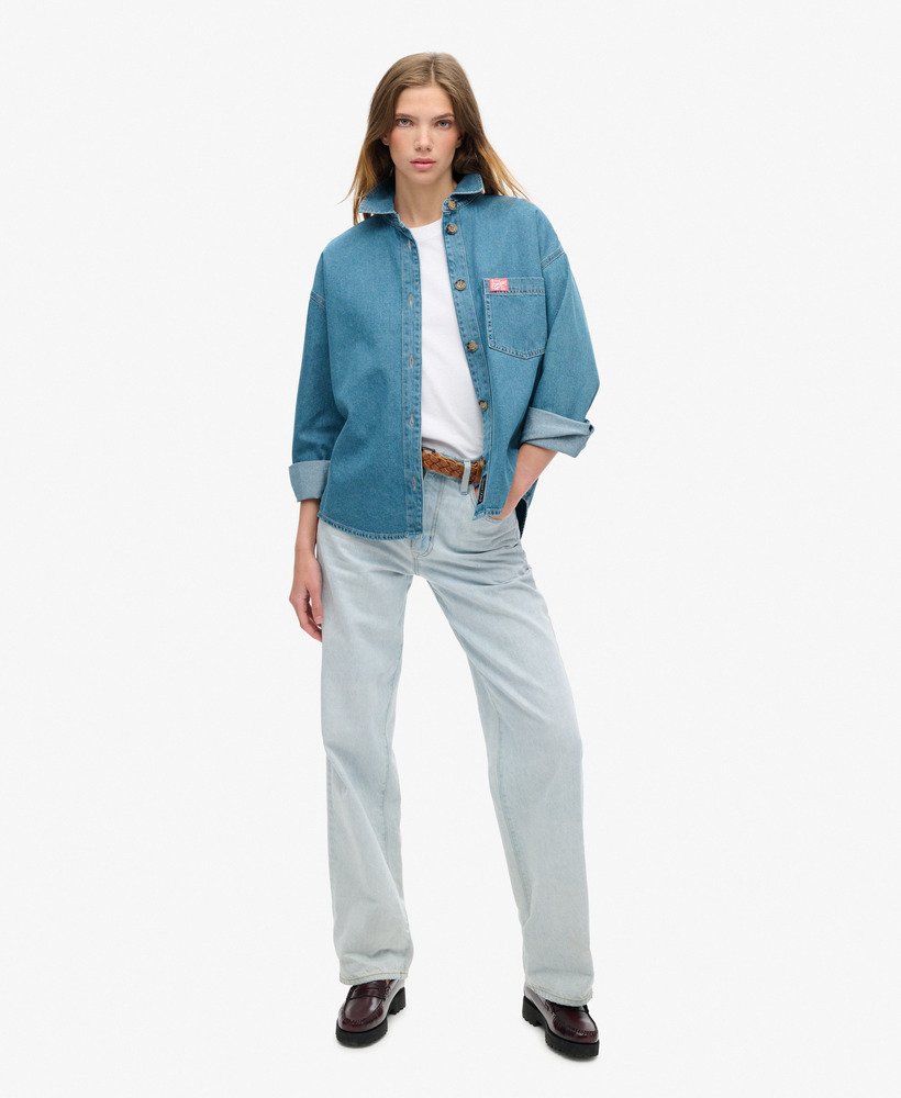 koszula wierzchnia z dżinsu w kolorze vintage blue wash