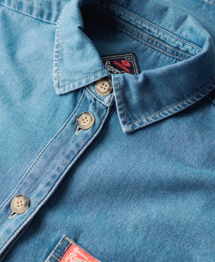 koszula wierzchnia z dżinsu w kolorze vintage blue wash
