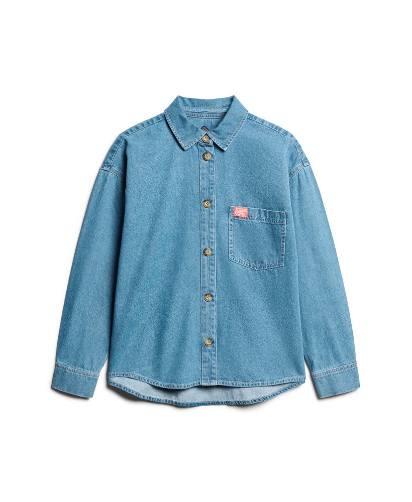 koszula wierzchnia z dżinsu w kolorze vintage blue wash