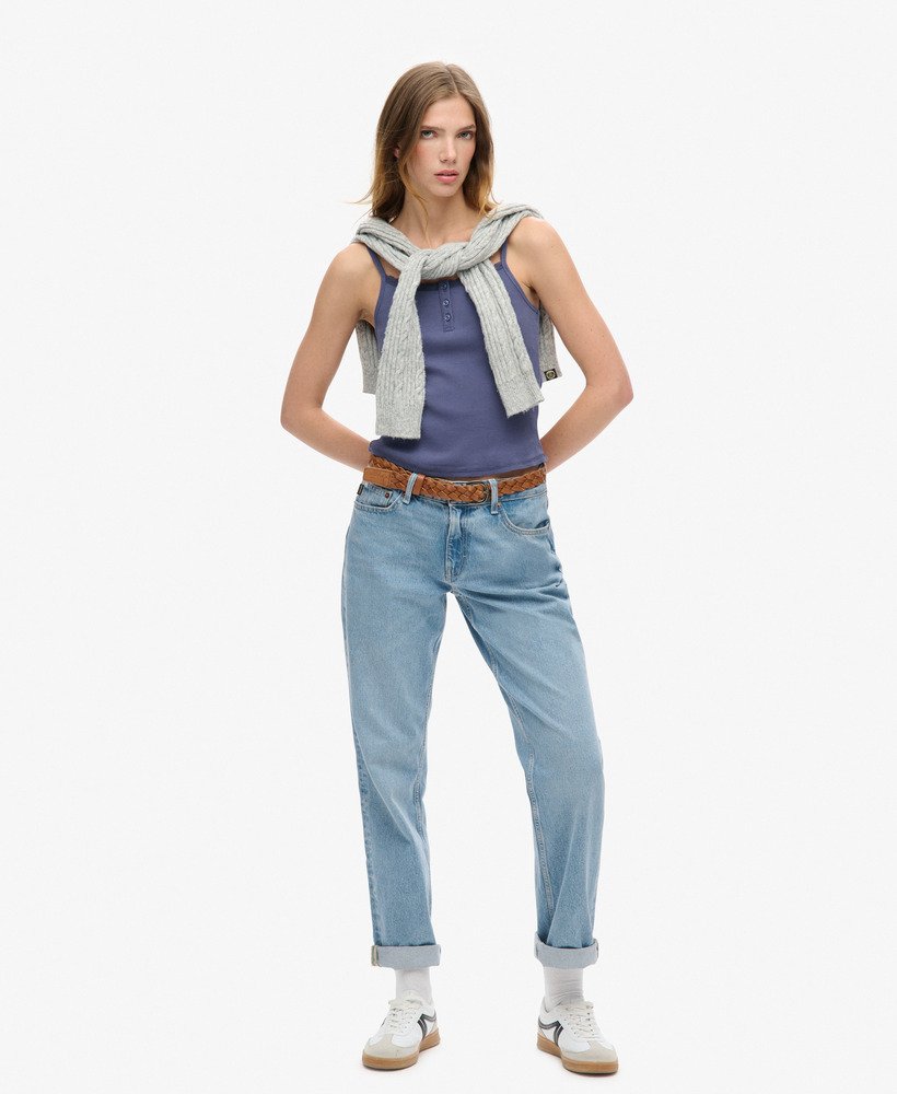 koszulka athletic essentials graphic button cami w kolorze mariner navy