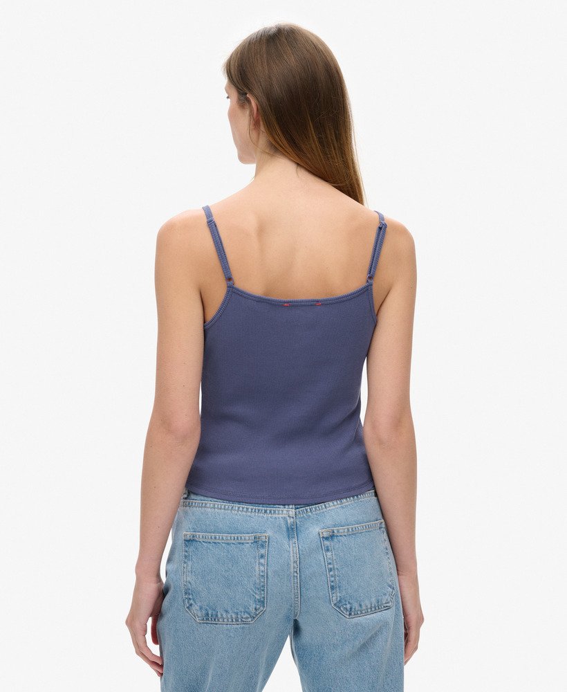 koszulka athletic essentials graphic button cami w kolorze mariner navy
