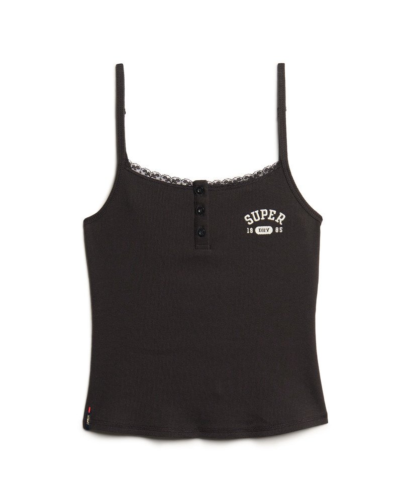 koszulka athletic essentials graphic button cami w kolorze bison black
