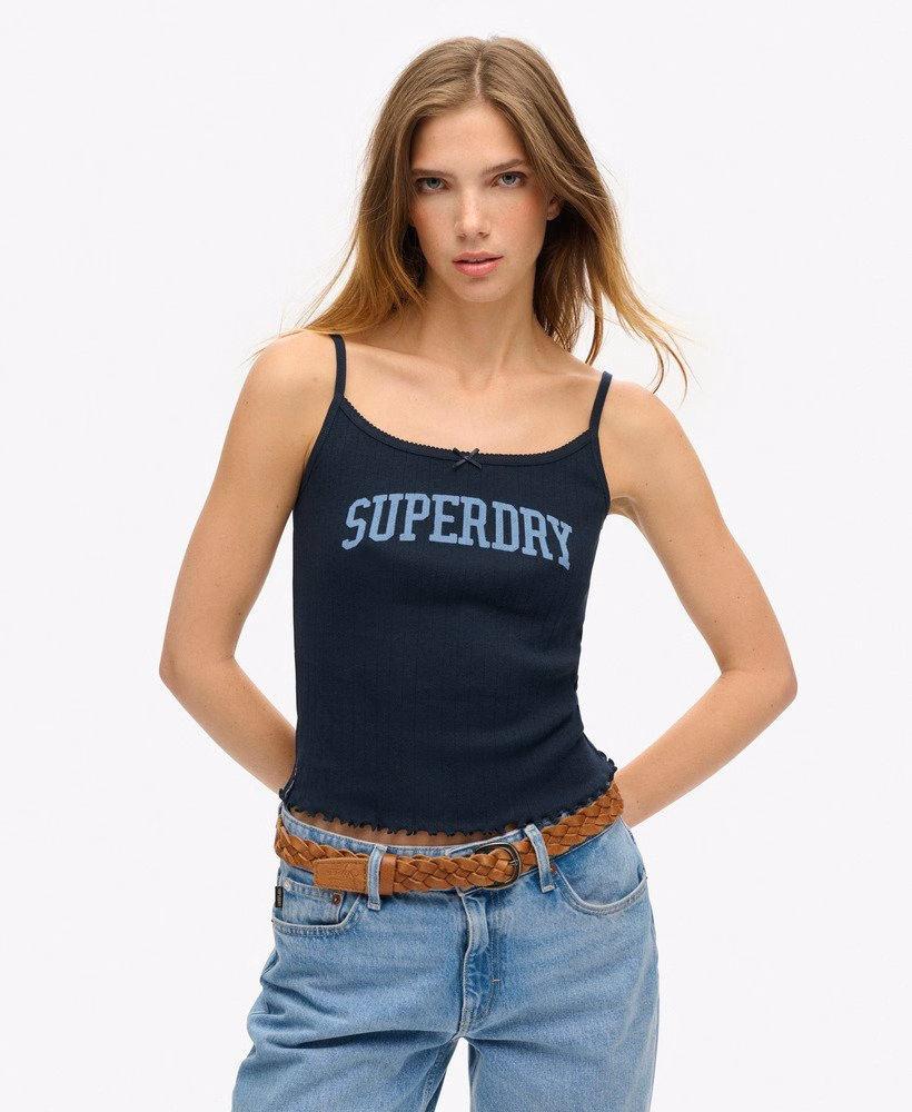 Koszulka Athletic Essentials Graphic Pointelle Cami Top