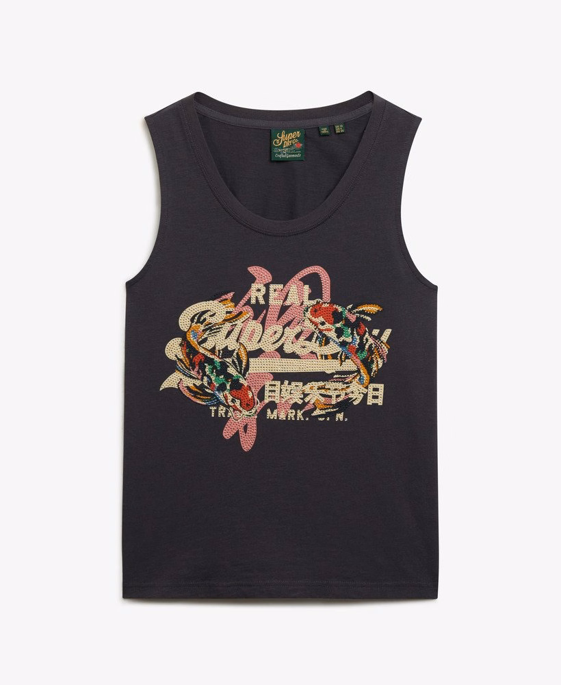 Top z okrągłym dekoltem i logo Vintage Tokyo