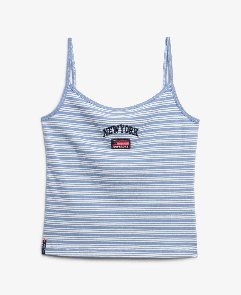 koszulka athletic essentials cami top w kolorze tidal blue stripe