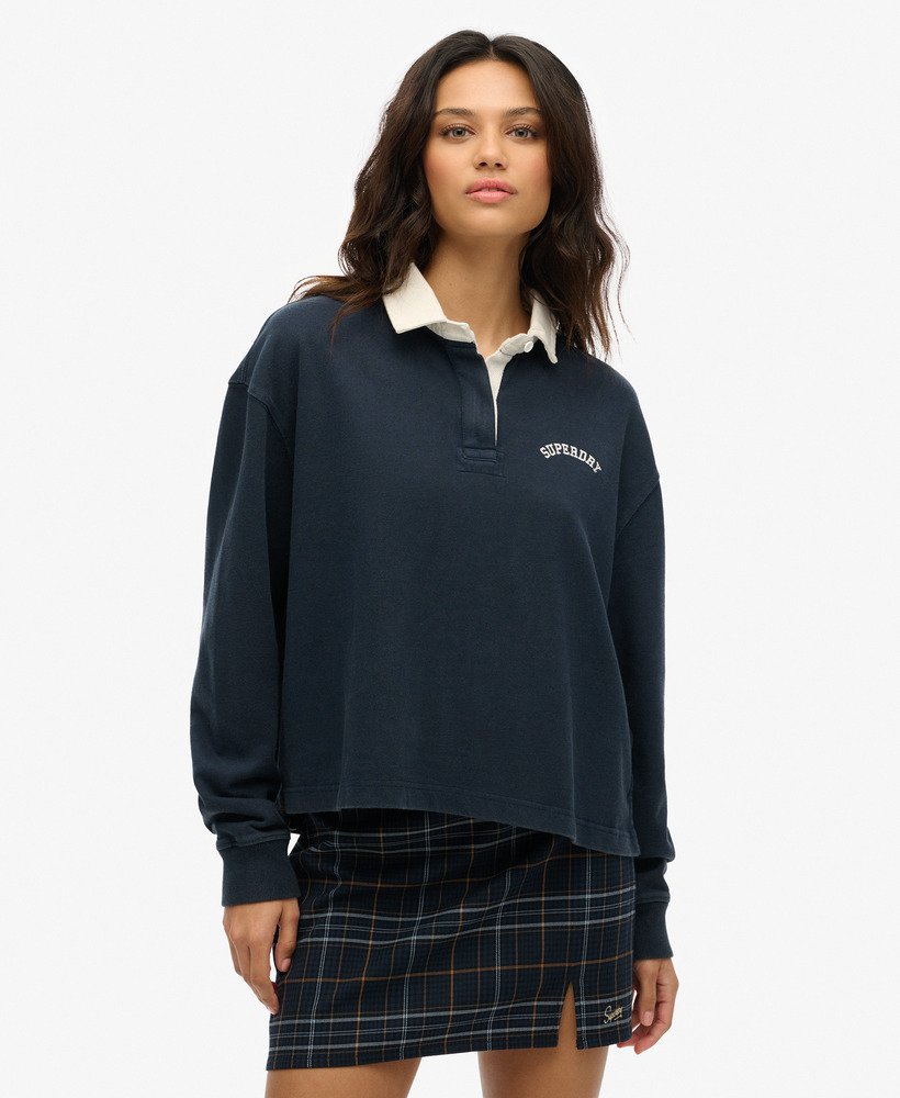 koszulka rugby athletic essentials graphic w kolorze nautical navy