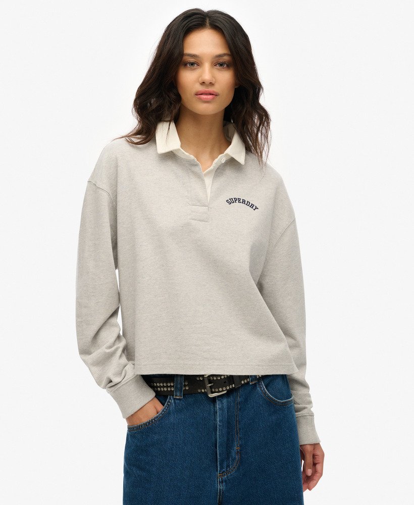 koszulka rugby athletic essentials graphic w kolorze glacier grey marl