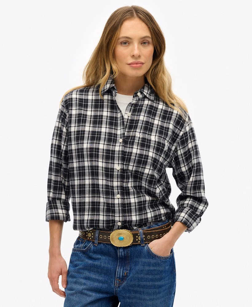 Koszula flanelowa w kratkę Boyfriend