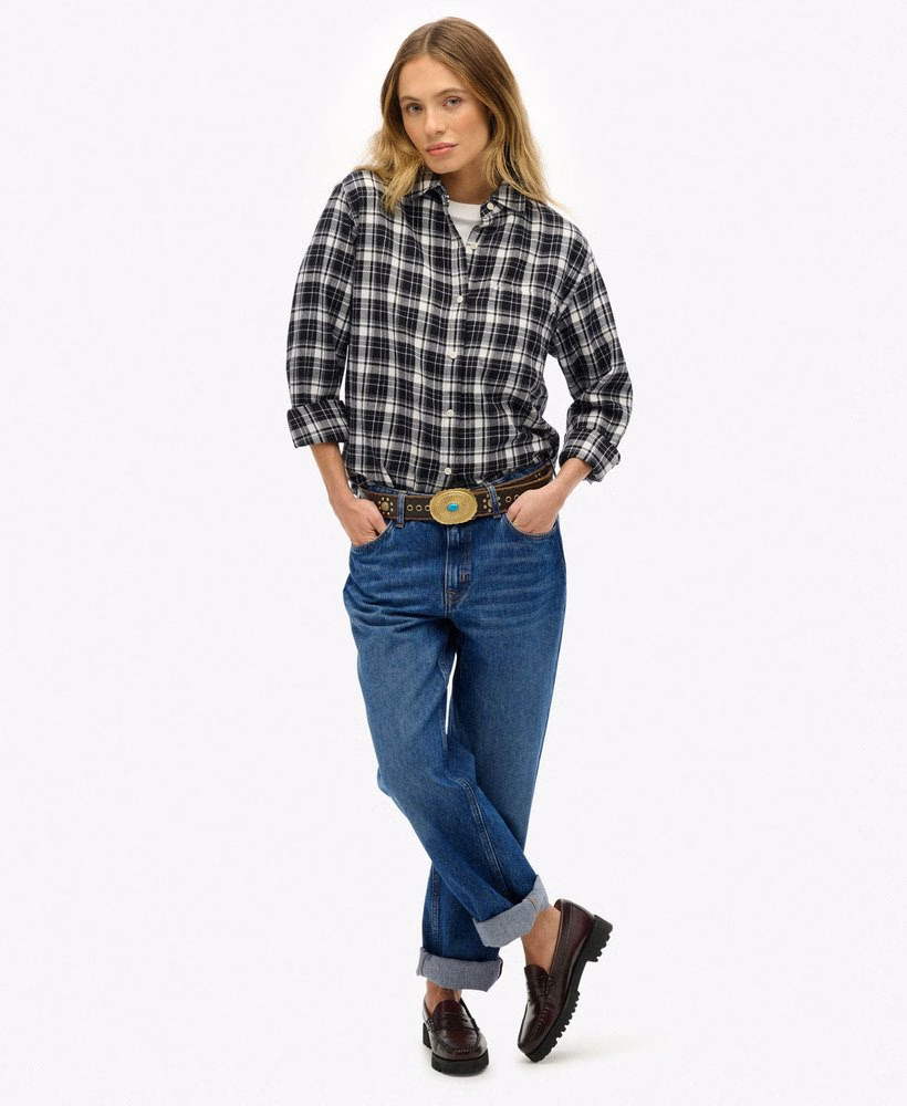 Koszula flanelowa w kratkę Boyfriend