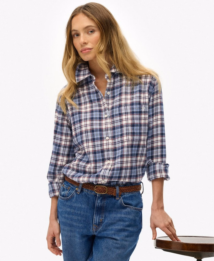 Koszula flanelowa w kratkę Boyfriend