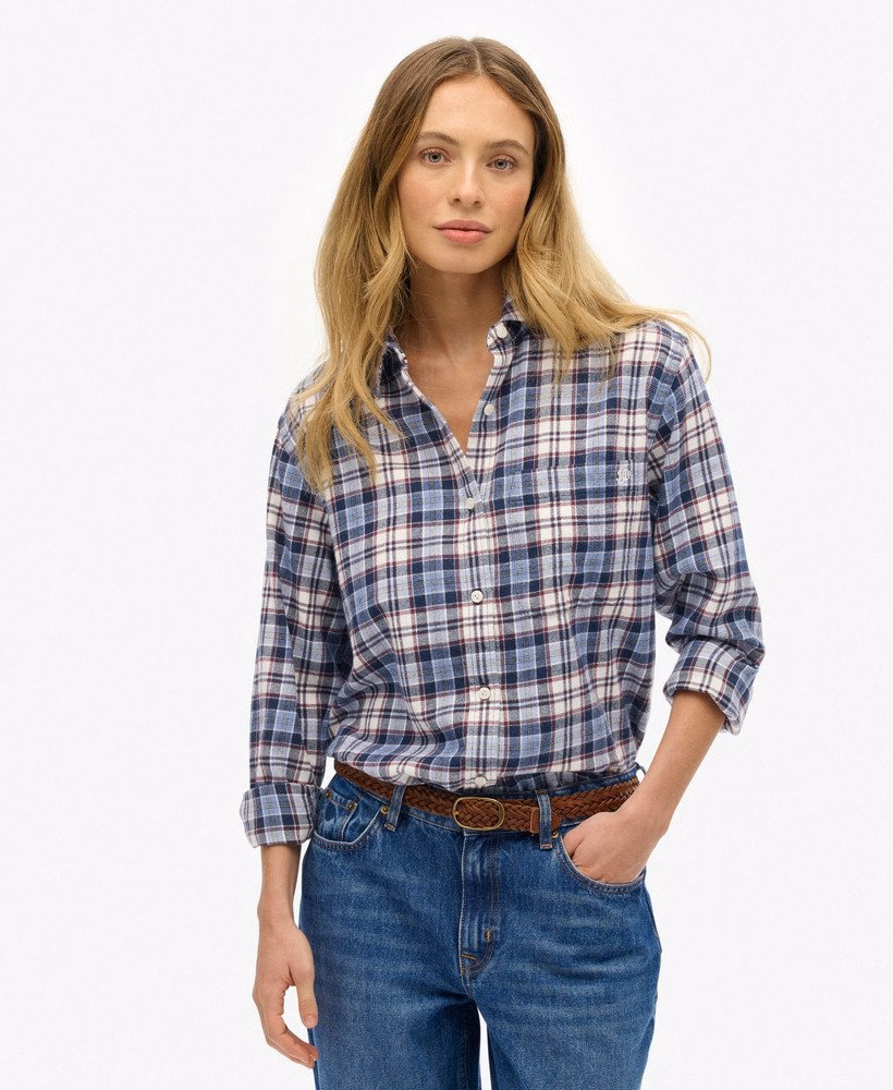 Koszula flanelowa w kratkę Boyfriend