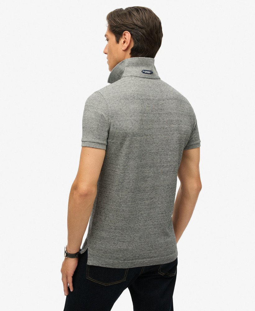 koszulka polo z bawełny organicznej essential classic fit pique w kolorze flint steel grit