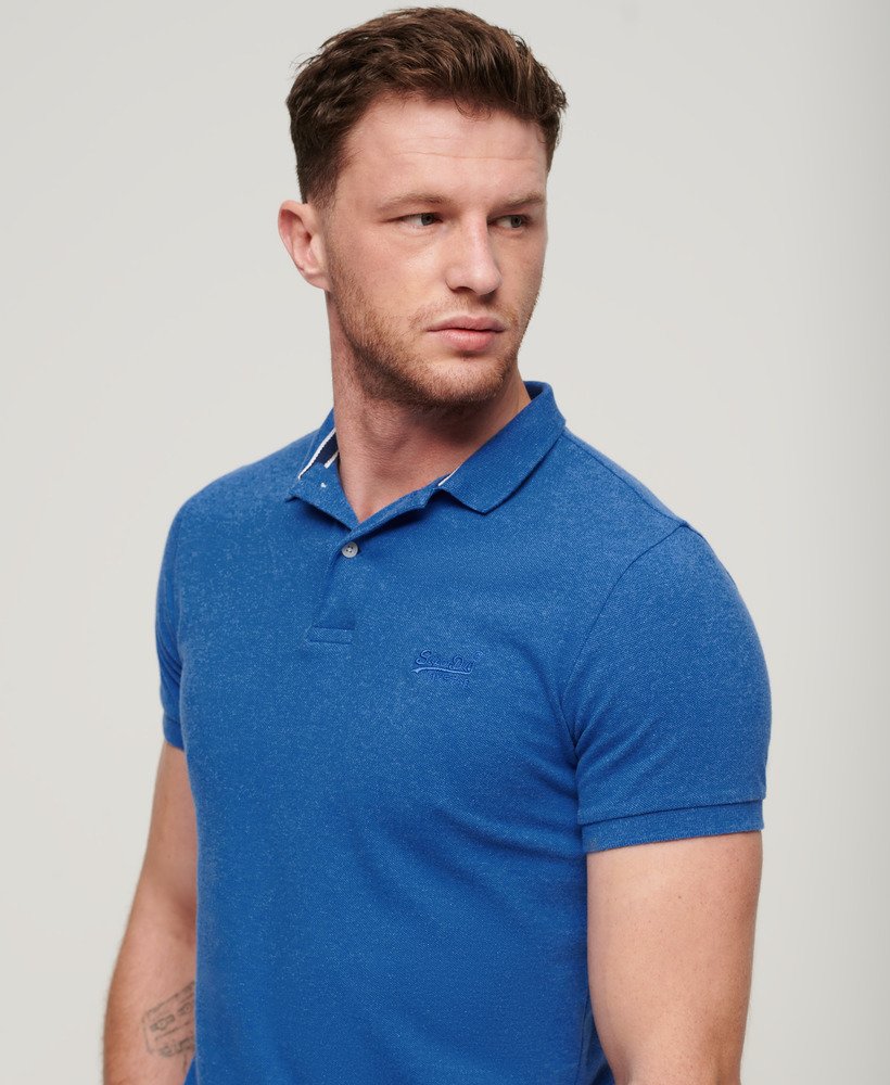 klasyczna koszulka polo pique w kolorze varsity blue marl