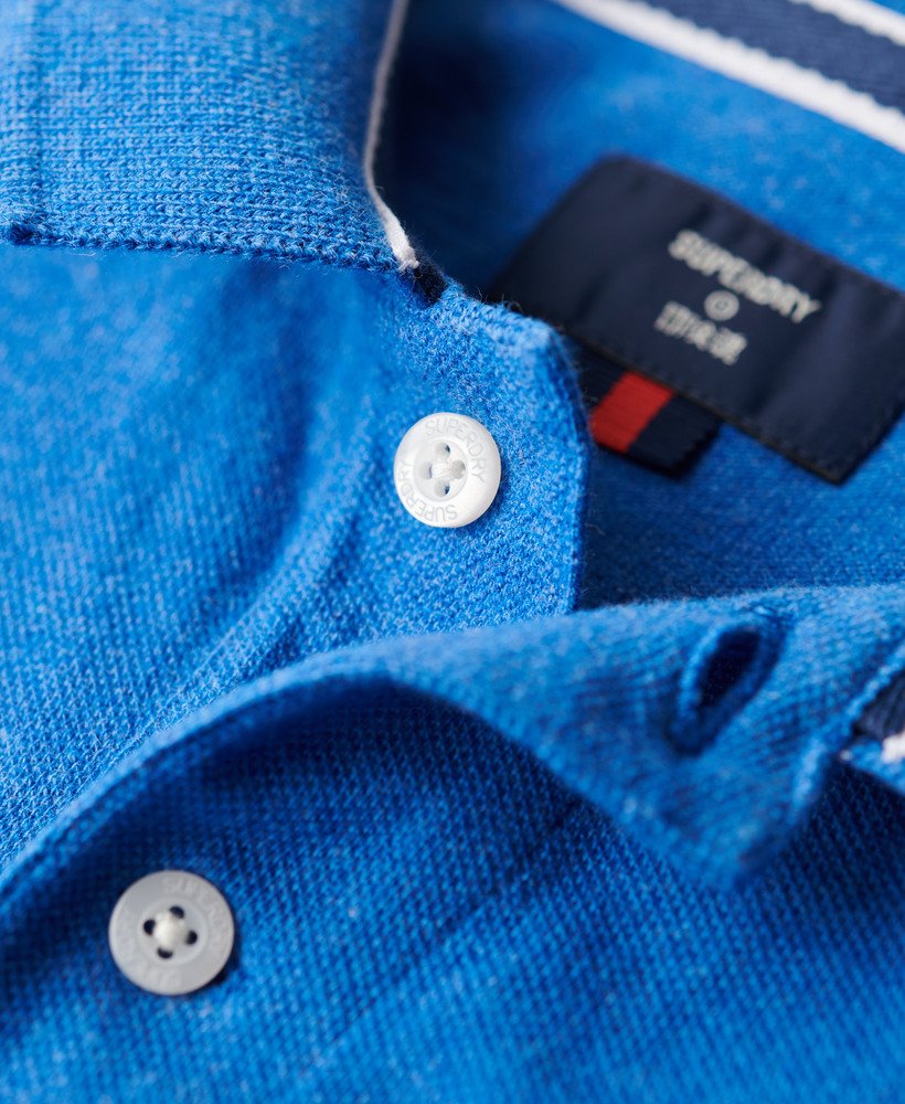 klasyczna koszulka polo pique w kolorze varsity blue marl