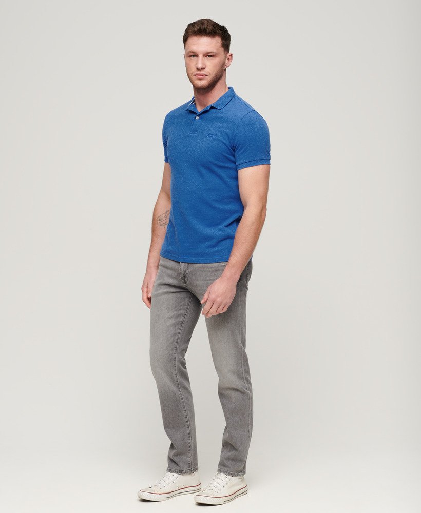 klasyczna koszulka polo pique w kolorze varsity blue marl