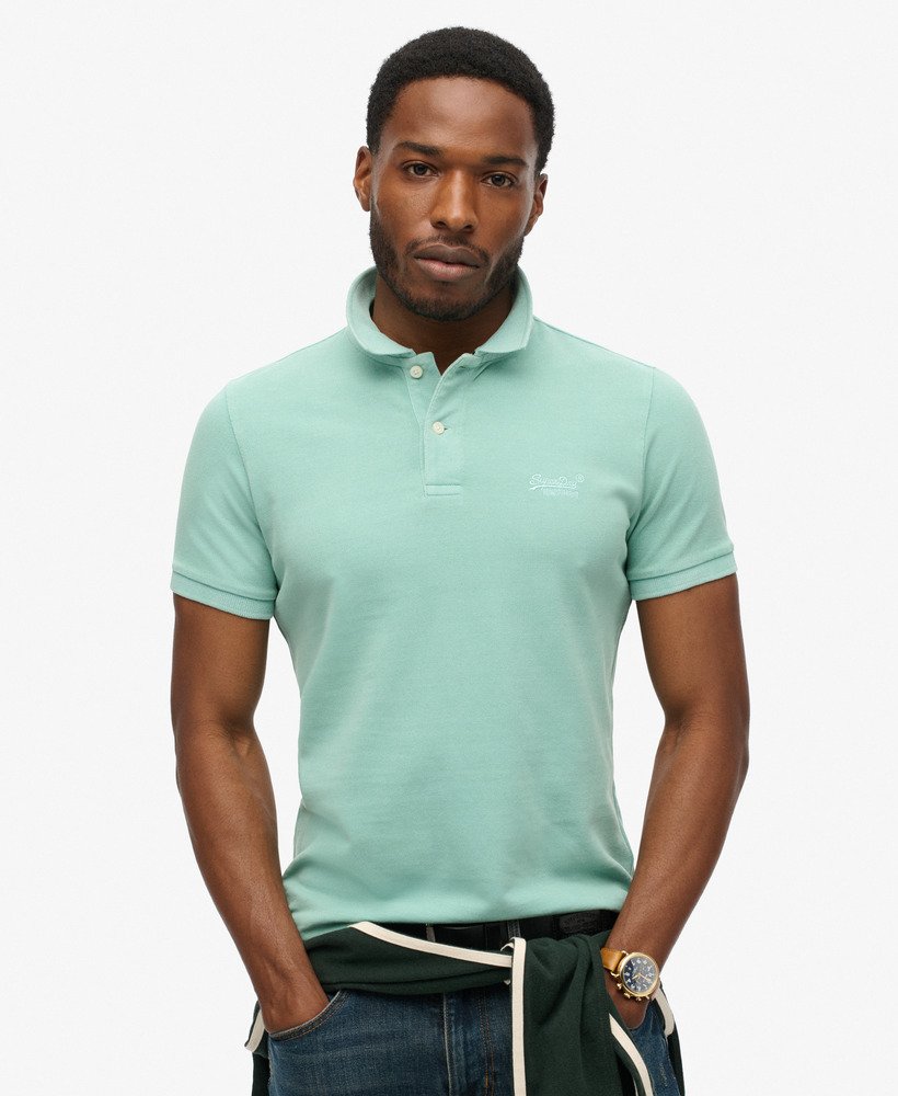 zniszczona koszulka polo w kolorze fresh mint