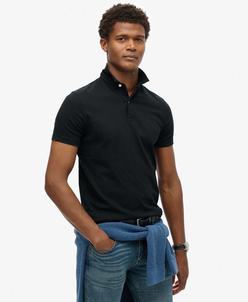 koszulka polo jersey w kolorze czarnym