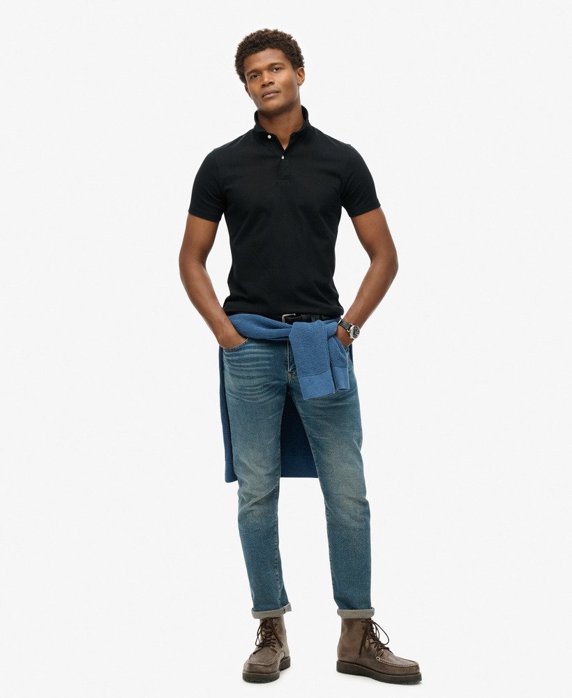 koszulka polo jersey w kolorze czarnym