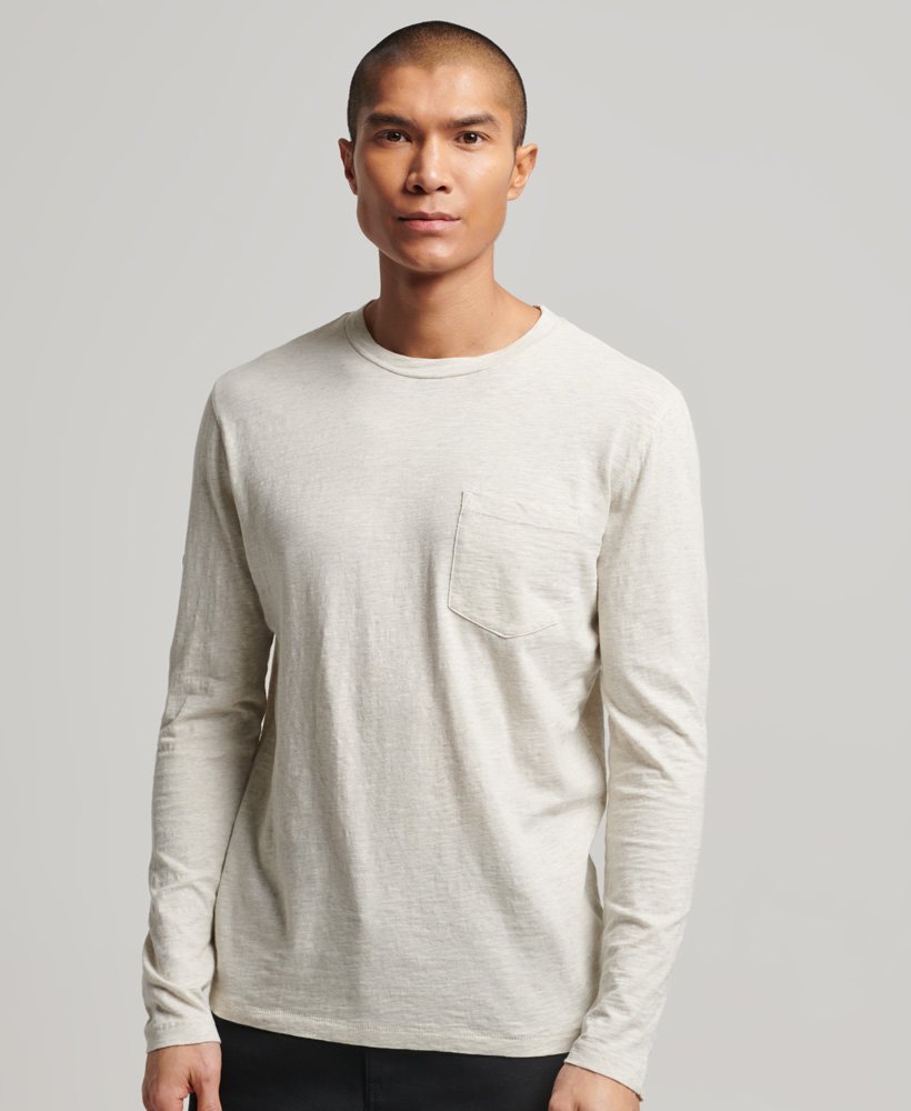 bluzka z długim rękawem w kolorze desert bone off white marl
