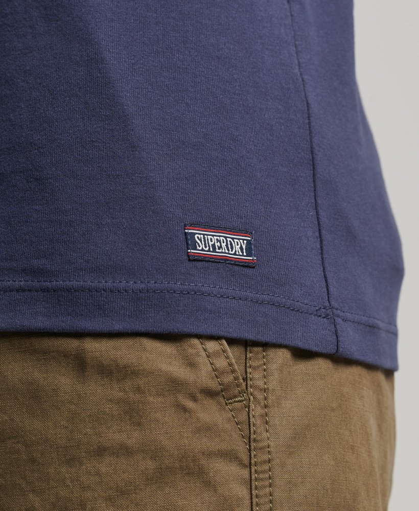 koszulka sportowa vintage z bawełny organicznej w kolorze lauren navy