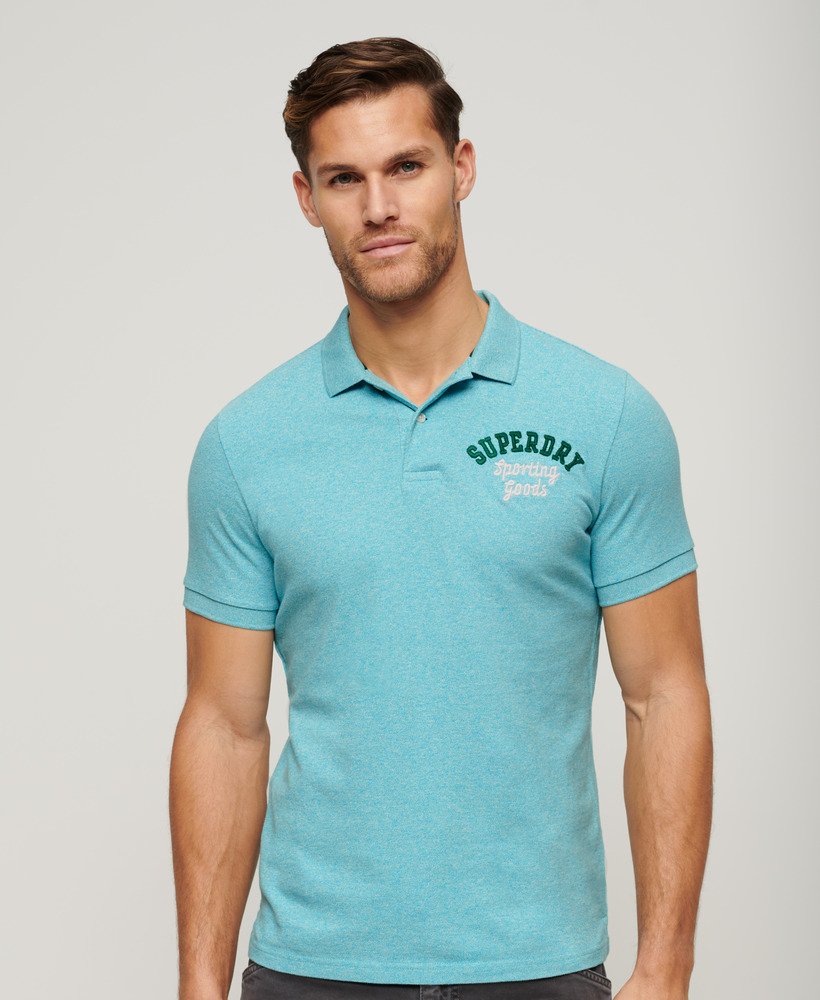 koszulka polo superstate w kolorze aqua blue grit