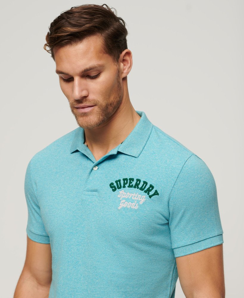 koszulka polo superstate w kolorze aqua blue grit