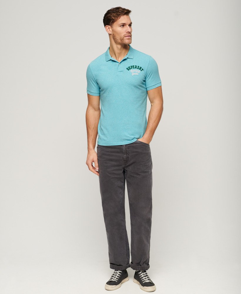 koszulka polo superstate w kolorze aqua blue grit
