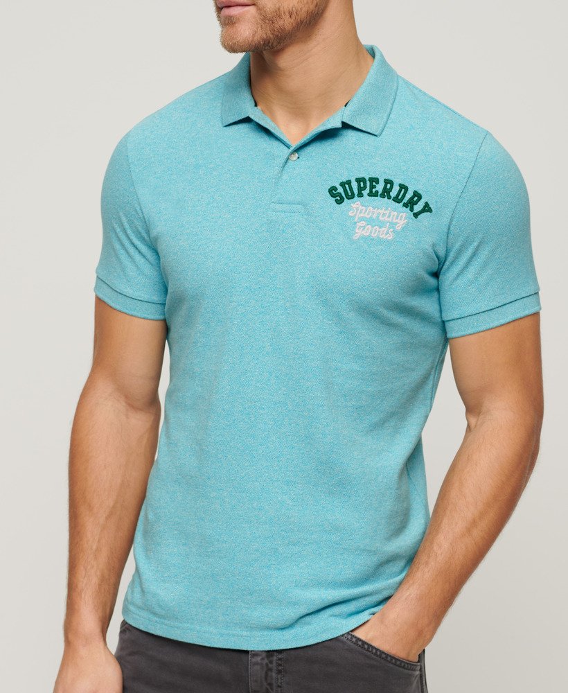 koszulka polo superstate w kolorze aqua blue grit