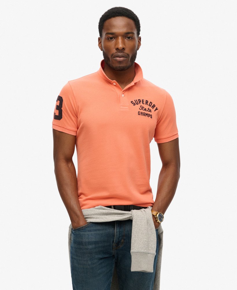 koszulka polo superstate w kolorze sunburst coral
