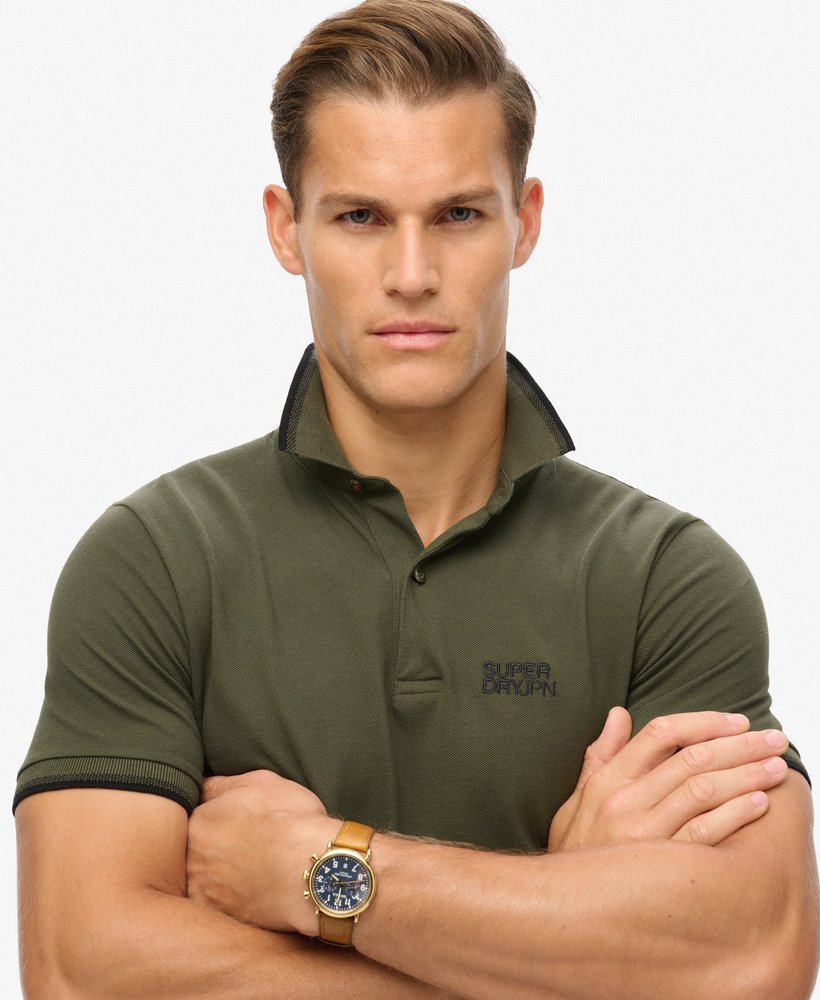 koszulka polo z podwyższonym stanem w kolorze army khaki