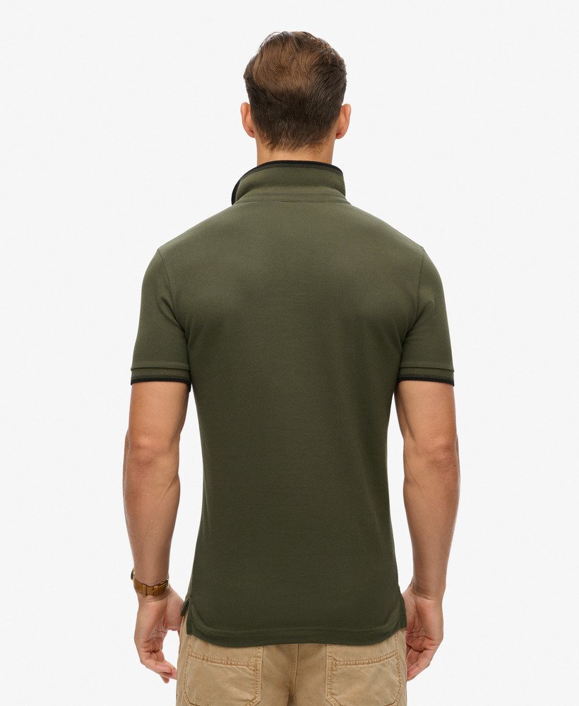 koszulka polo z podwyższonym stanem w kolorze army khaki