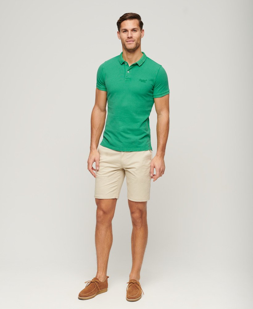 zniszczona koszulka polo w kolorze retro green