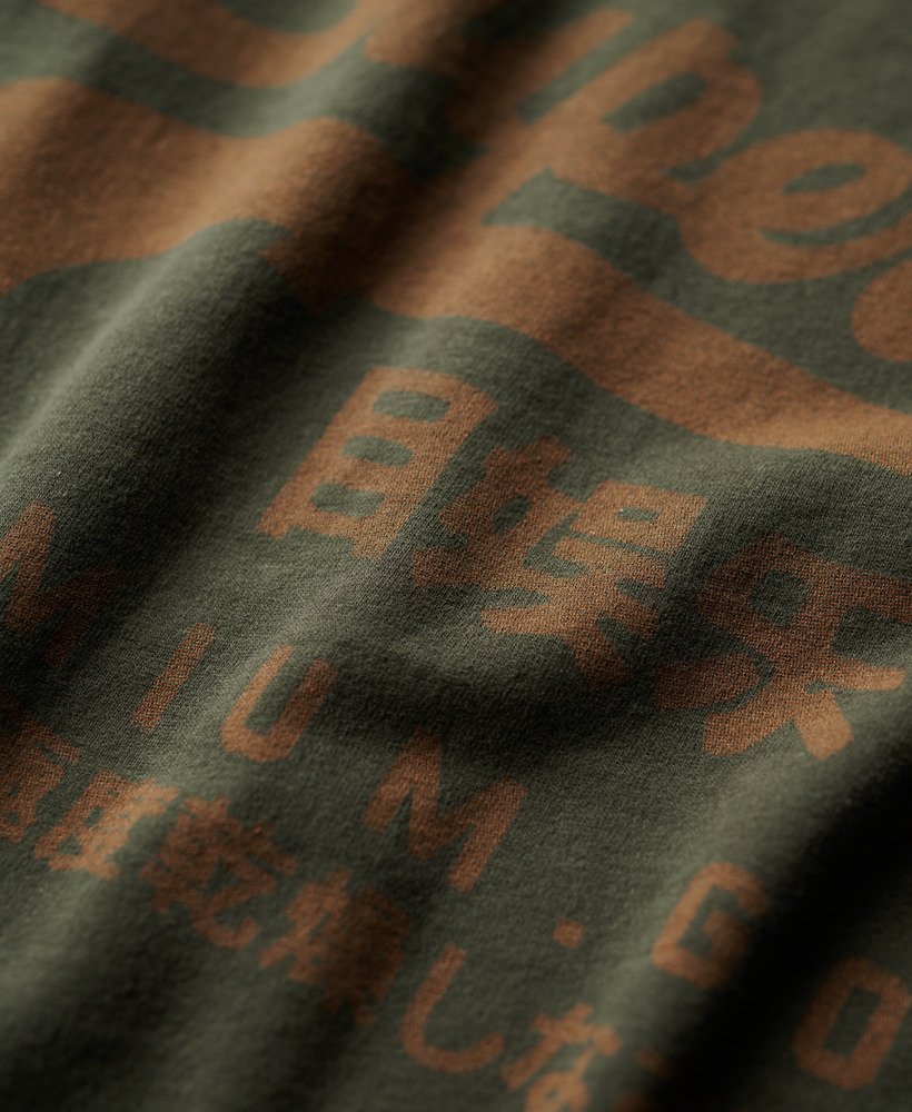 klasyczny top z logo vintage heritage w kolorze oliwkowozielonym z kolekcji surplus goods