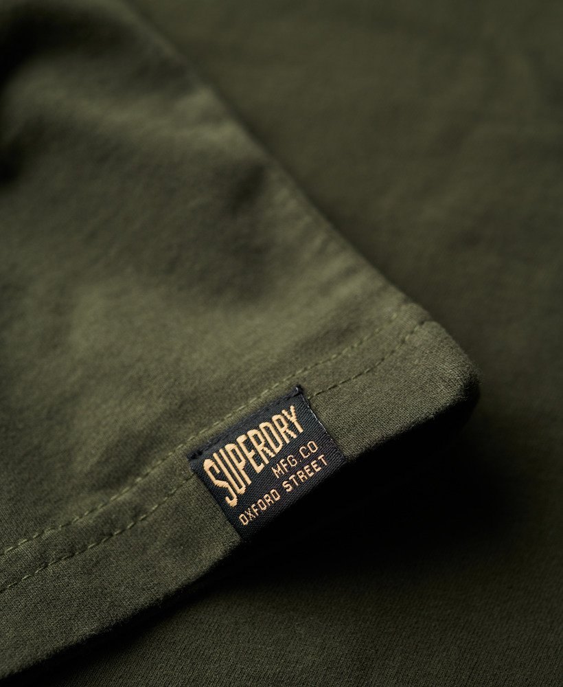 klasyczny top z logo vintage heritage w kolorze oliwkowozielonym z kolekcji surplus goods