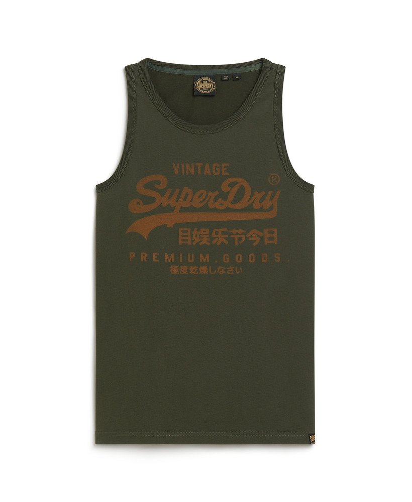 klasyczny top z logo vintage heritage w kolorze oliwkowozielonym z kolekcji surplus goods